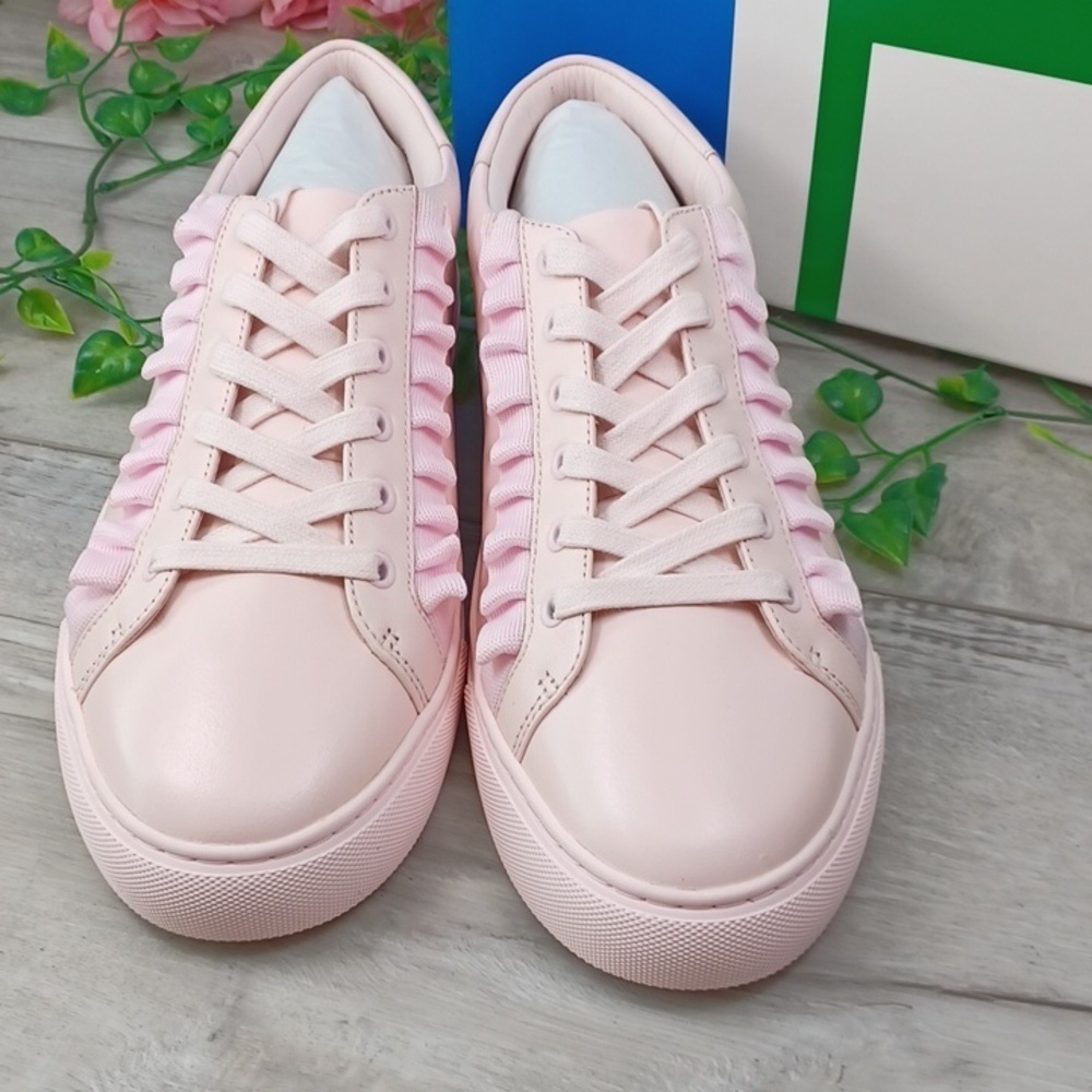 Tory Burch Sport Ruffle Sneaker Cotton Pink NIB - Picture 2 of 11